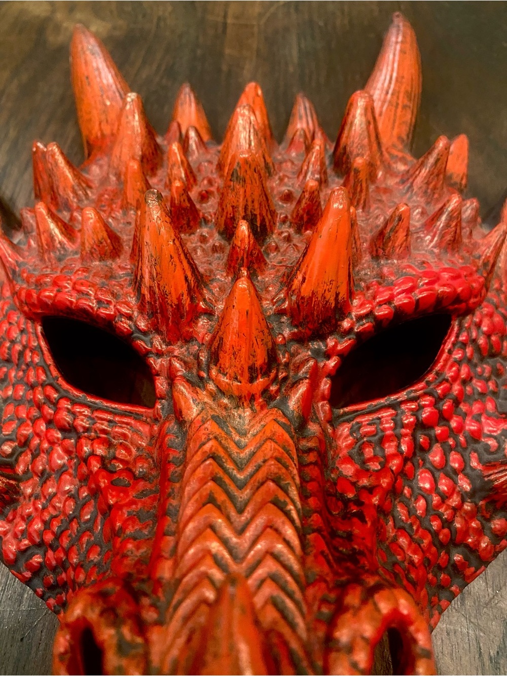 Halloween Mask Dragon Red Foam Rubber Cosplay Costume OSFA Adult Fantasy Monster